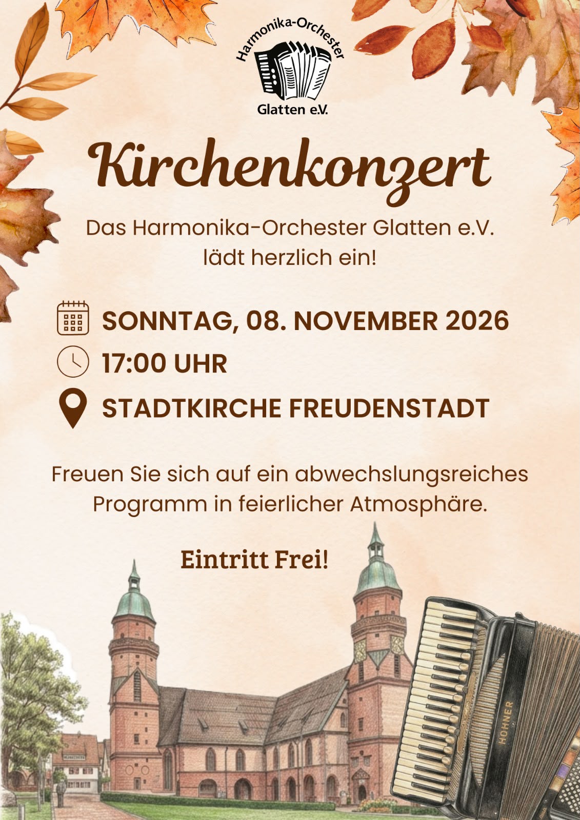 Mehr über den Artikel erfahren Einladung zum Kirchenkonzert